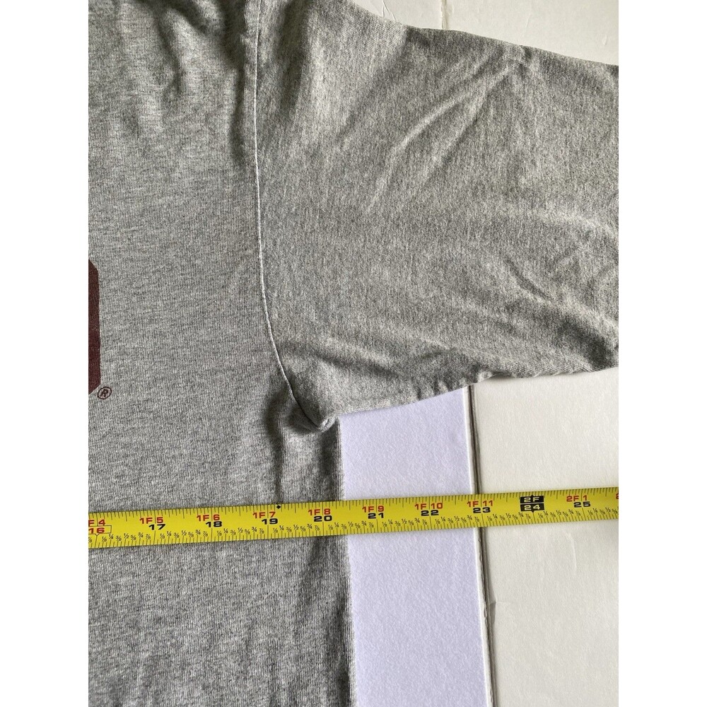 Womens Sz Large HARVARD Gray T Shirt Top Delta Pro Weight - Picture 3 of 5